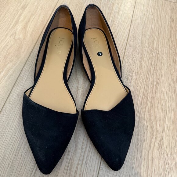J Crew Zoe sueded d'Orsay flats • size 6 or size 8 • BH954 • black suede - Picture 6 of 7